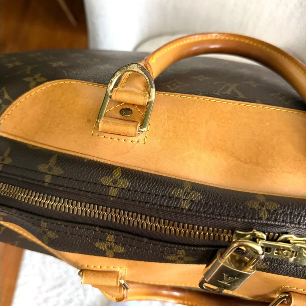 Authentic Louis Vuitton Alizé travel bag M41393 brown monogram LV canvas unisex
